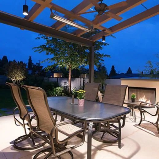 Infratech CD-Series 39-Inch 4000W Dual Element Electric Infrared Patio Heater - 240V - Stainless Steel