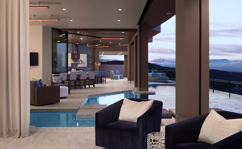 Infratech CD5024 39-Inch 5000W Dual Element Electric Infrared Patio Heater - 240V - Black