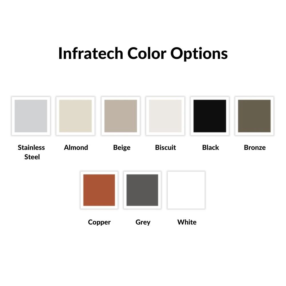 Infratech W-Series 61 1/4-Inch 4000W Single Element Electric Infrared Patio Heater - 240V - Stainless Steel