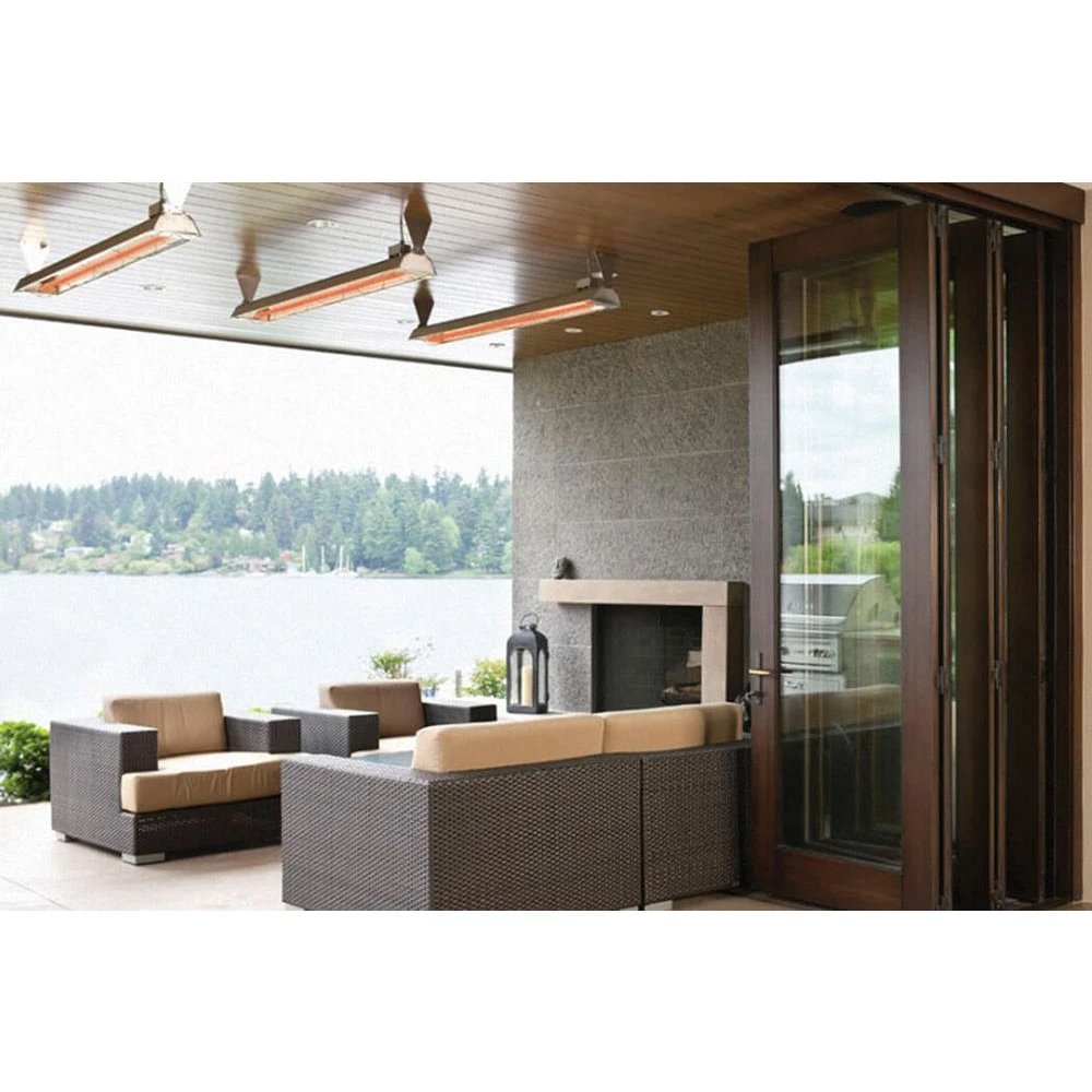 Infratech W-Series 61 1/4-Inch 4000W Single Element Electric Infrared Patio Heater - 240V - Stainless Steel