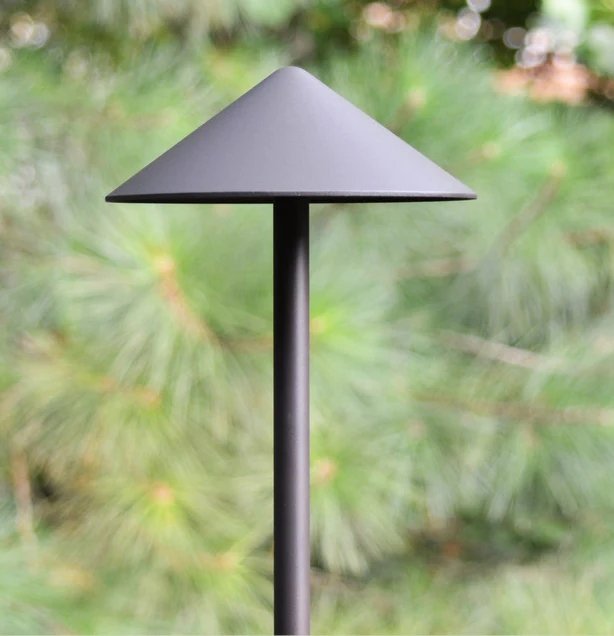 Lumien A5A1-4W Bronze Aluminum Path Light, Triangular Hat, 4 Watts