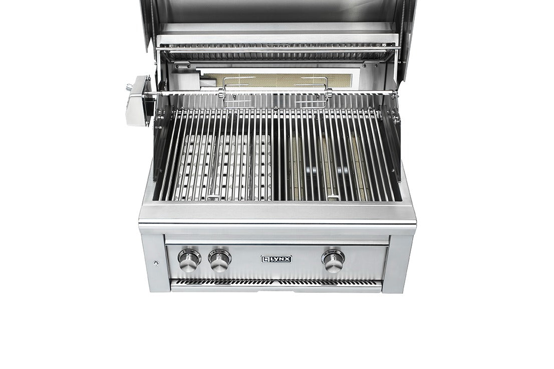 Lynx Professional 30-Inch Natural Gas Grill With One Infrared Trident Burner And Rotisserie - L30TRF-NG