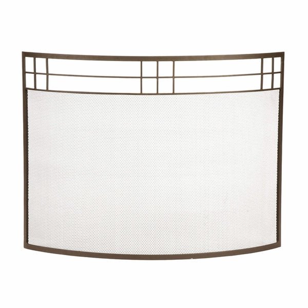 Minuteman Arts & Crafts Curved Fireplace Screen - Roman Bronze