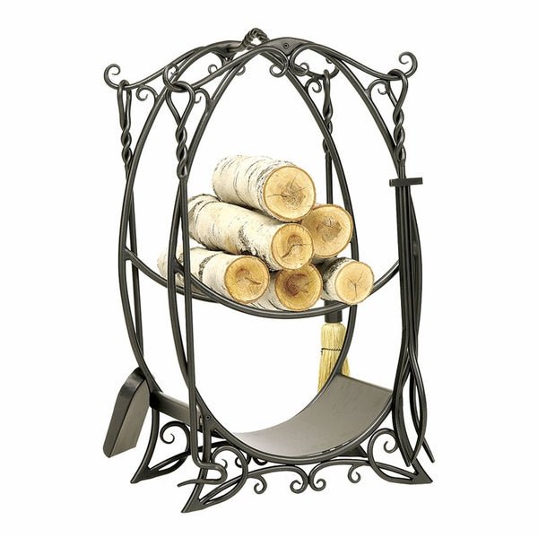 Minuteman Cottage Wood Holder w/ Tools - Graphite