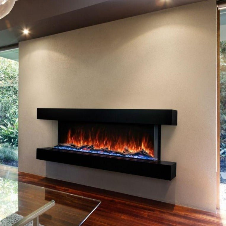 Modern Flames Landscape Pro Multi-Sided Built-In 56 Inch Electric Fireplace Linear Firebox