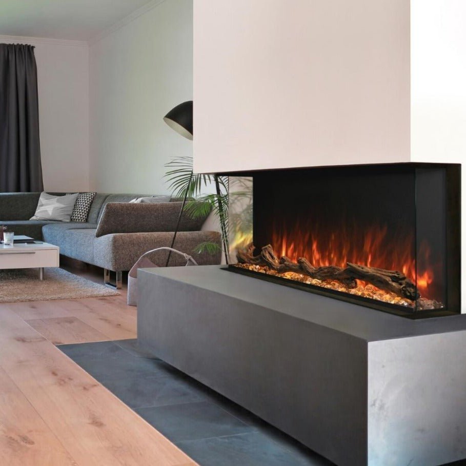 Modern Flames Landscape Pro Multi-Sided Built-In 56 Inch Electric Fireplace Linear Firebox