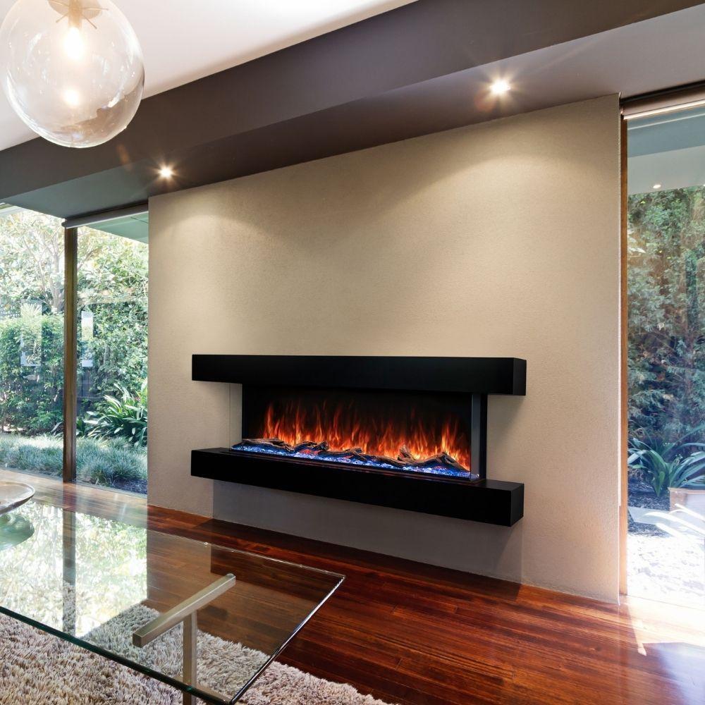 Modern Flames Landscape Pro Multi-Sided Built-In 68 Inch Electric Fireplace Linear Firebox