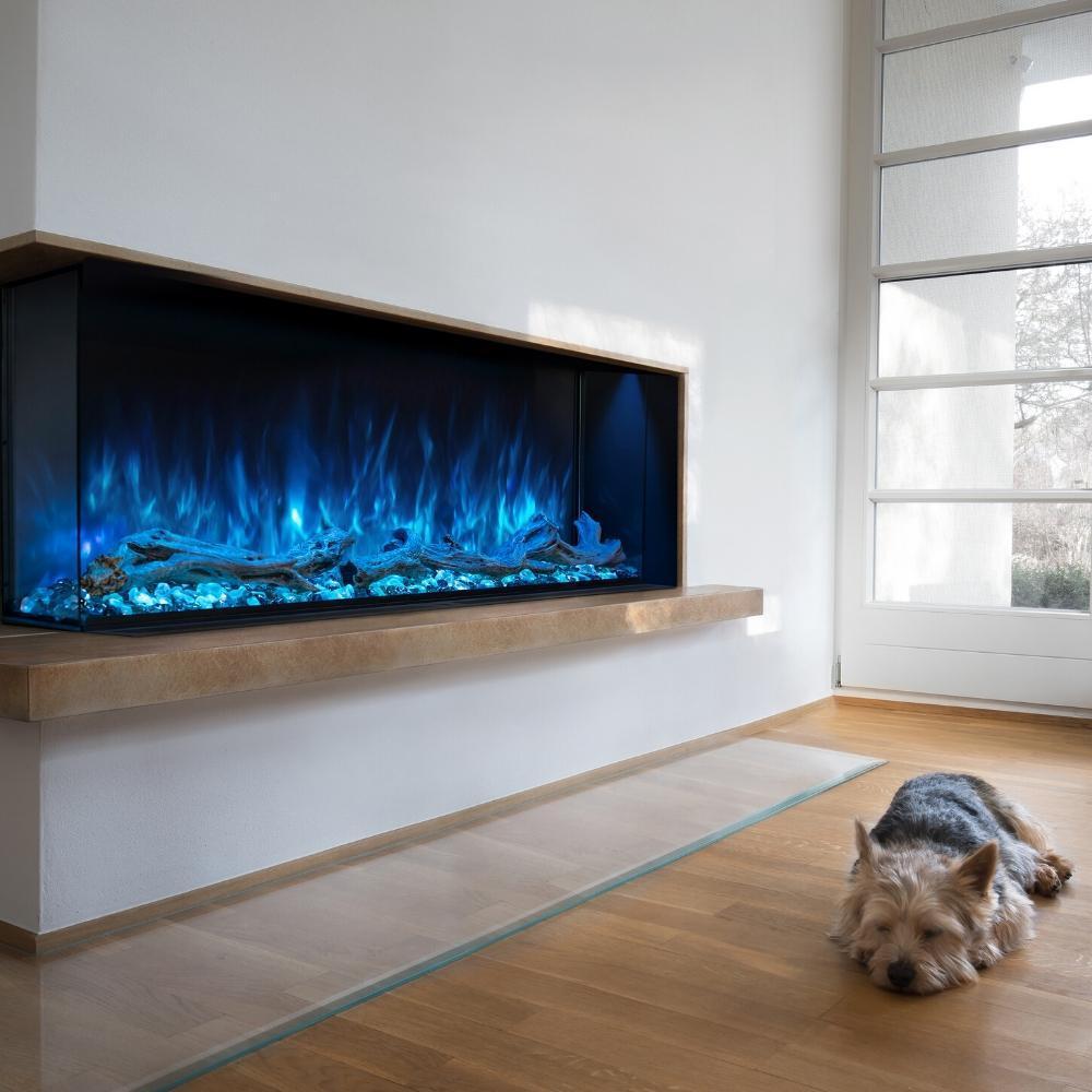 Modern Flames Landscape Pro Multi-Sided Built-In 80 Inch Electric Fireplace Linear Firebox
