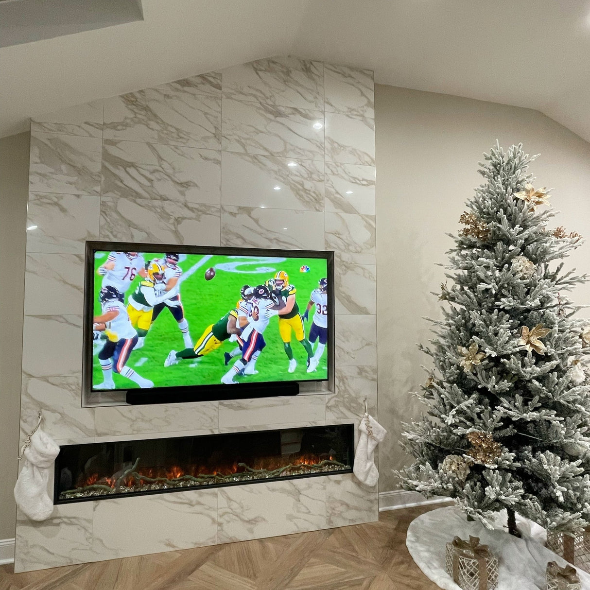 Modern Flames Landscape Pro Slim 56 Inch Built-In Electric Fireplace Recessed Linear Firebox