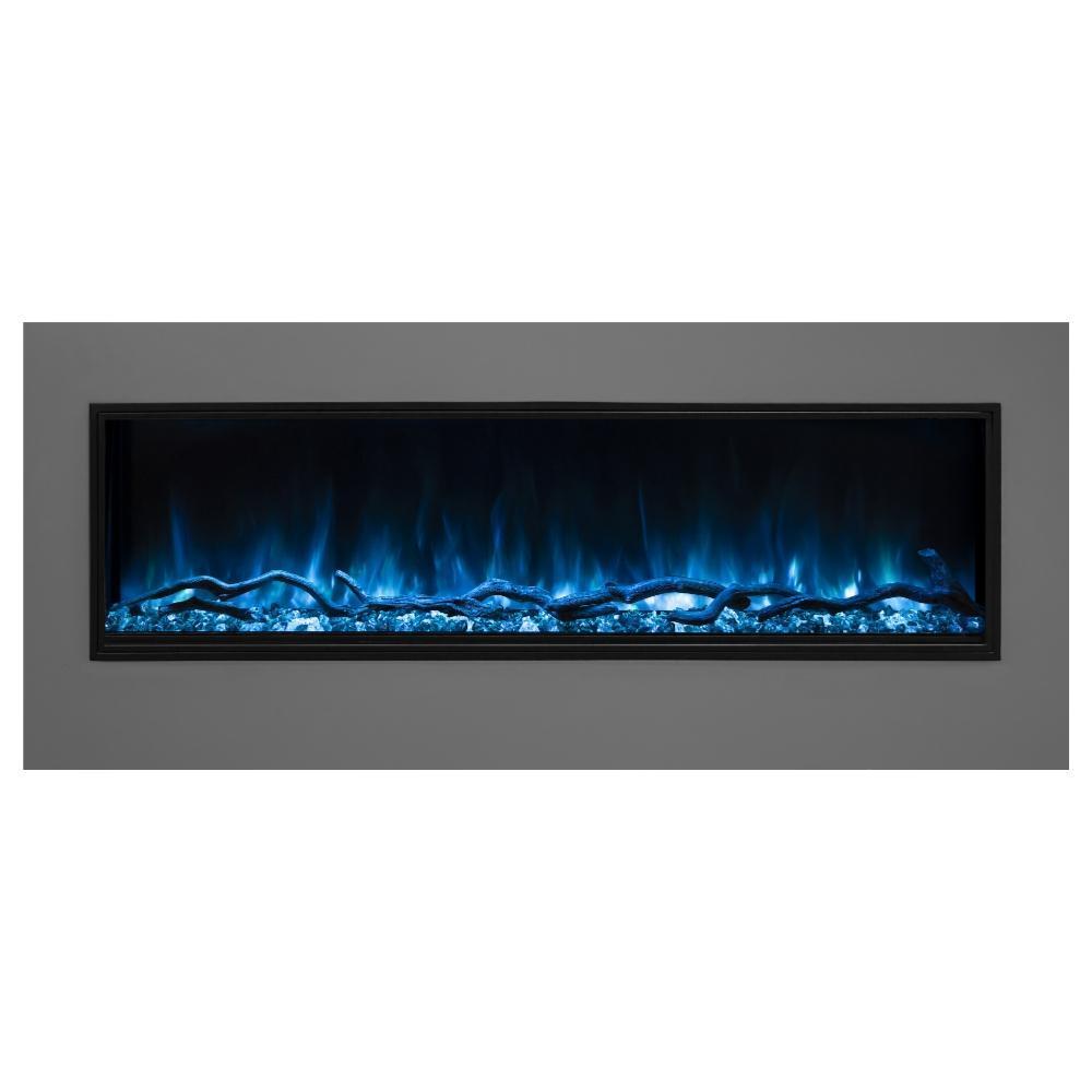Modern Flames Landscape Pro Slim 96 Inch Built-In Electric Fireplace Recessed Linear Firebox