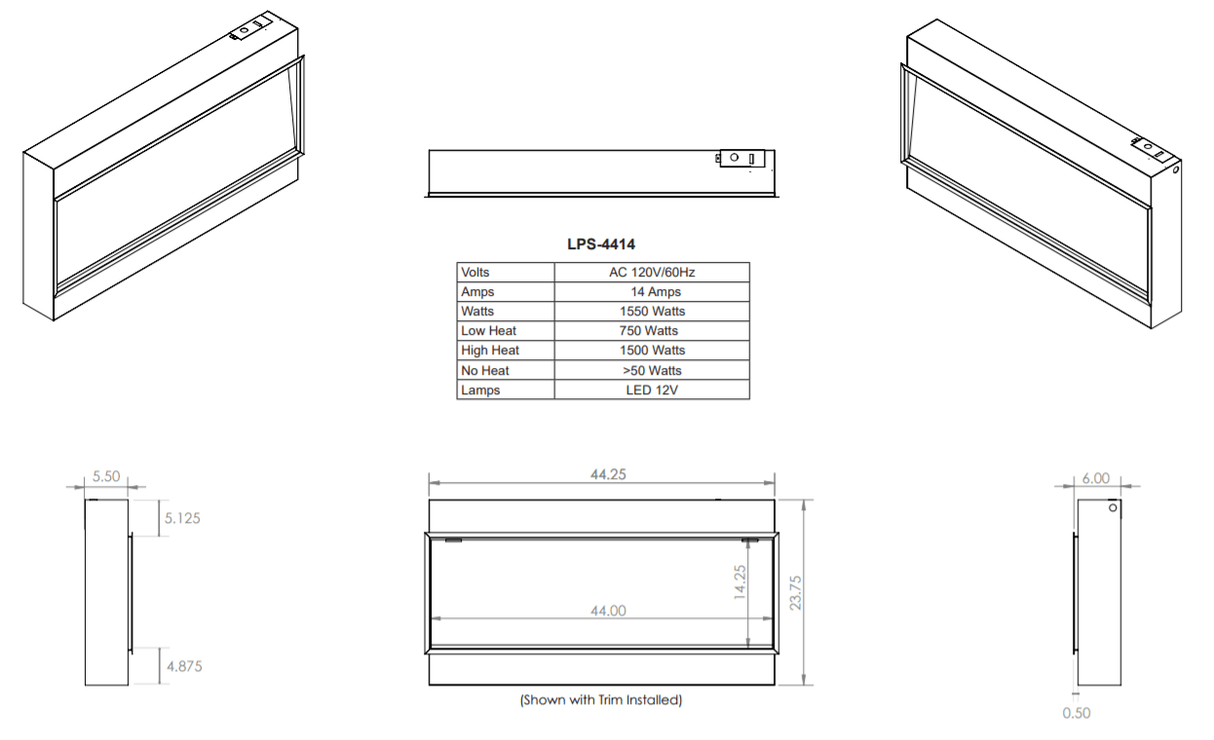 Modern Flames Landscape Pro Slim 96 Inch Built-In Electric Fireplace Recessed Linear Firebox