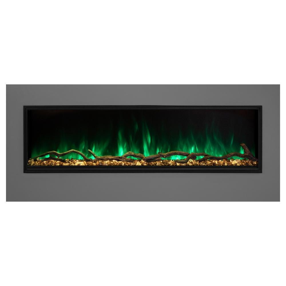 Modern Flames Landscape Pro Slim 96 Inch Built-In Electric Fireplace Recessed Linear Firebox