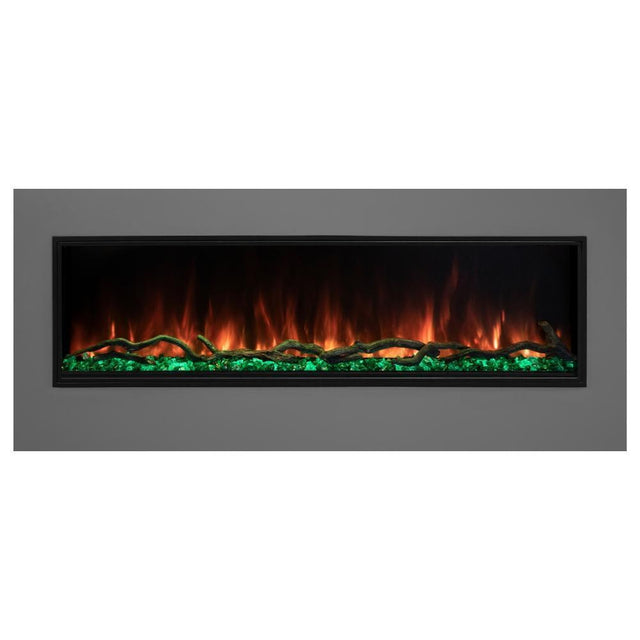Modern Flames Landscape Pro Slim 96 Inch Built-In Electric Fireplace Recessed Linear Firebox