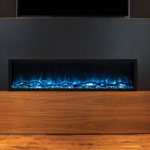 Modern Flames Landscape Pro Slim 96 Inch Built-In Electric Fireplace Recessed Linear Firebox