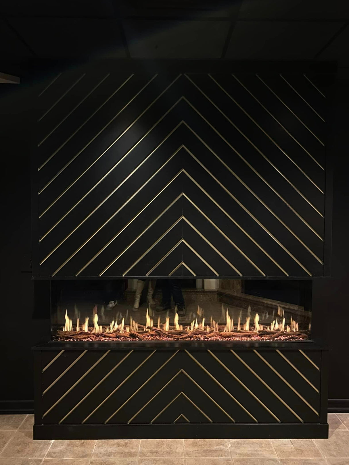 Modern Flames Orion Multi-Sided 76 Inch Built-In Electric Fireplace