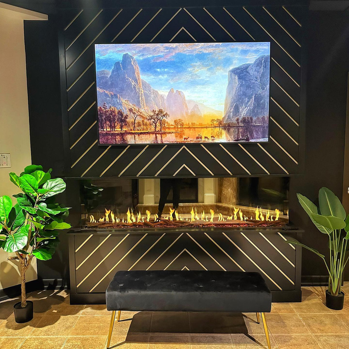 Modern Flames Orion Multi-Sided 76 Inch Built-In Electric Fireplace