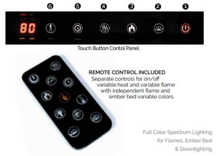 Modern Flames Redstone 42 Inch Built-In Electric Fireplace Firebox Insert