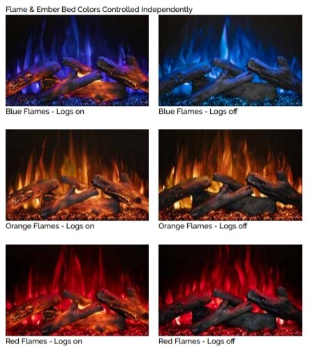 Modern Flames Redstone 54" Built-In Flush Mount Electric Fireplace
