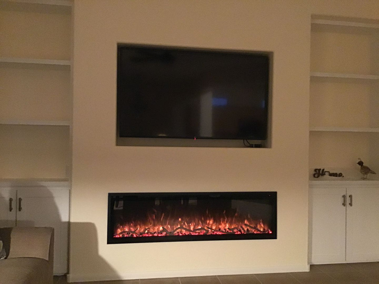 Modern Flames Spectrum Slimline 60 Inch Recessed/Wall Mount Linear Electric Fireplace