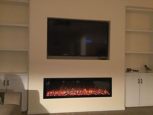 Modern Flames Spectrum Slimline 74 Inch Recessed/Wall Mount Linear Electric Fireplace