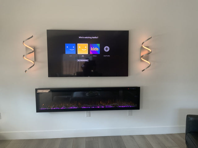 Modern Flames Spectrum Slimline 74 Inch Recessed/Wall Mount Linear Electric Fireplace