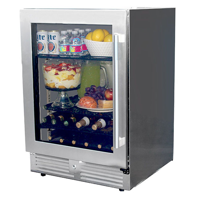 Modern Home Products PFFRIG24 Stainless Steel Outdoor-Rated Refrigerator, 24-Inch