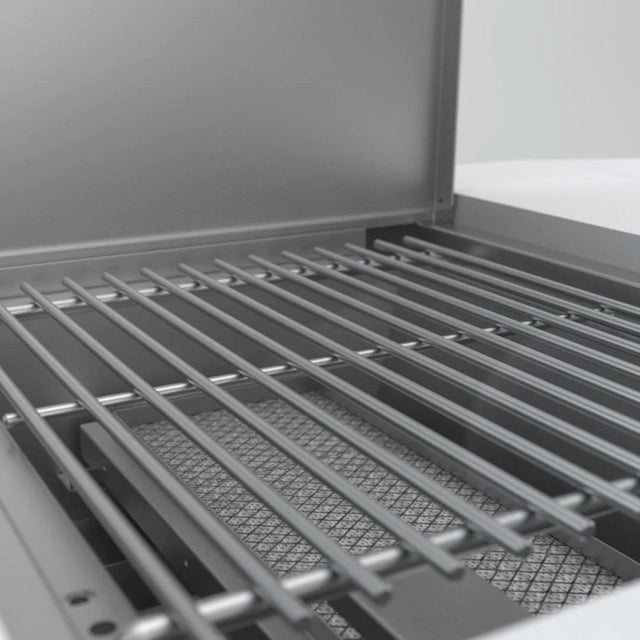 Mont Alpi 805 Deluxe Gas Grill Outdoor Kitchen Island W/ Infrared Side Burner & Rotisserie Kit