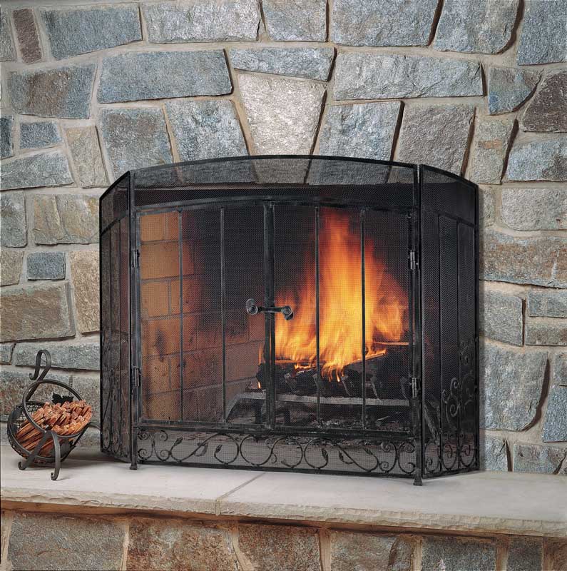 Napa Forge Renaissance 3 Panel Screen With Doors