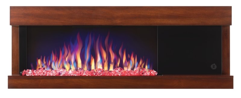 Napoleon Stylus Steinfeld 53 in. Wall-Mount Electric Fireplace with Brown Surround Mantel