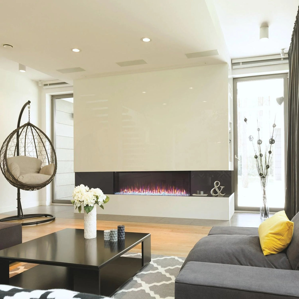 Napoleon Trivista Primis 60 Inch 3-Sided Built-In Electric Fireplace - NEFB60H-3SV