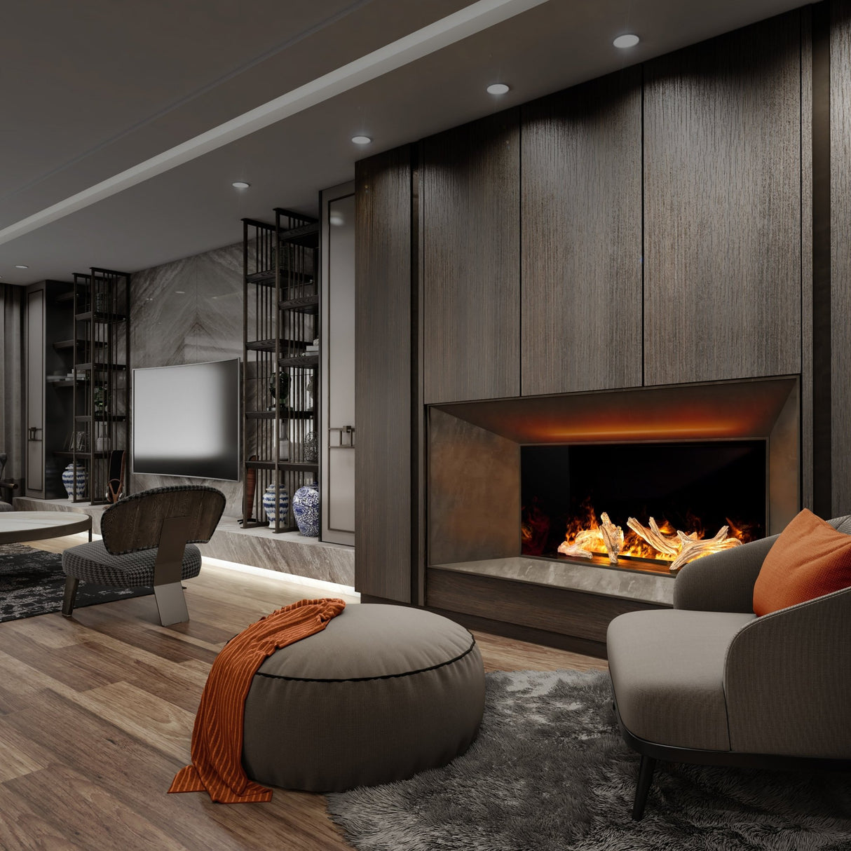 NetZero 40" NZWP40B Waterplace Platinum Vapor Electric Fireplace