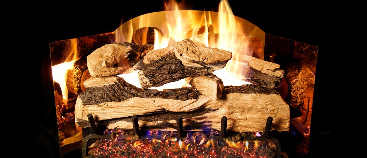 Peterson Real Fyre 3-Fold Gas Log Firebacks - Reflect / Radiate