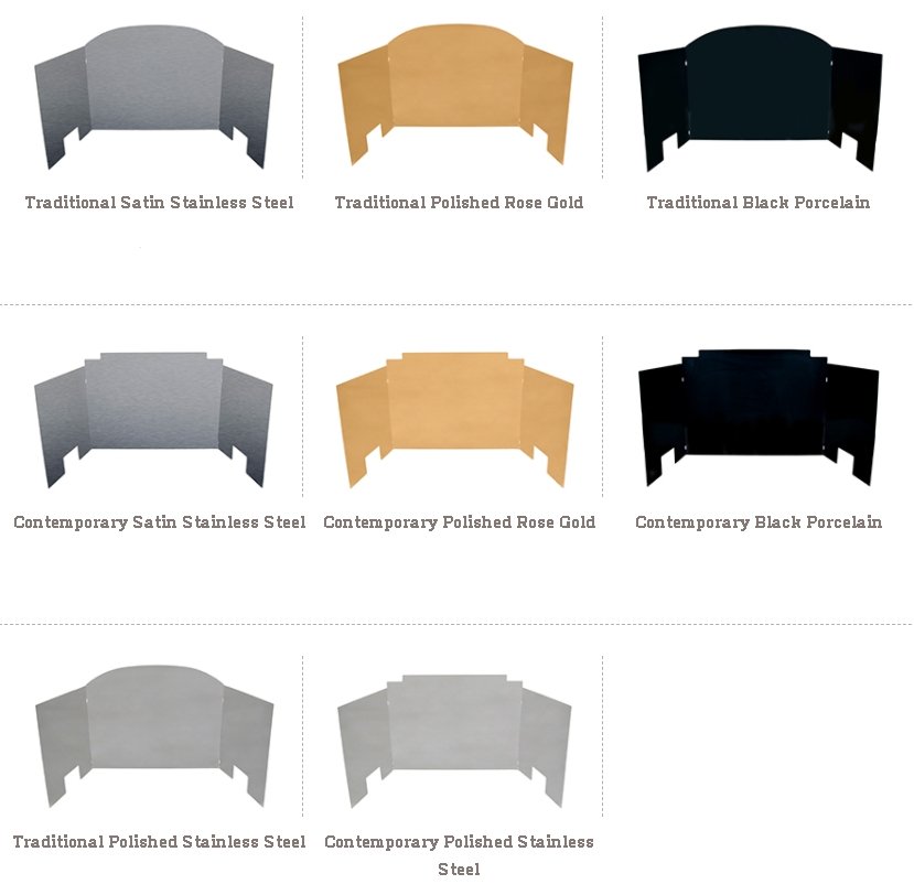 Peterson Real Fyre 3-Fold Gas Log Firebacks - Reflect / Radiate