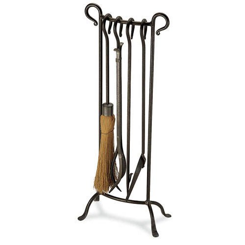 Pilgrim 5 Piece Bowed Vintage Iron Fireplace Tool Set