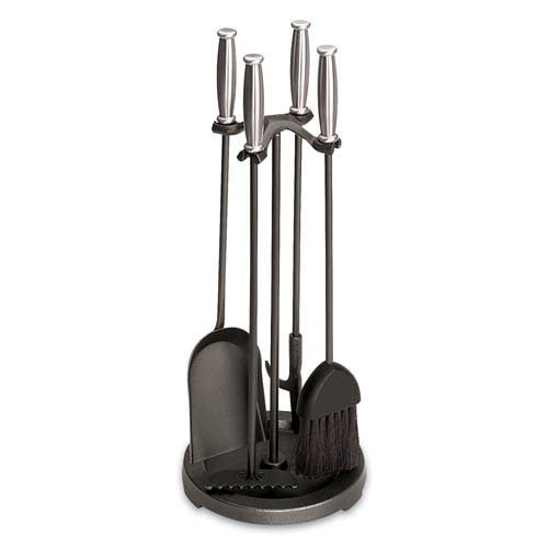 Pilgrim 5 Piece Vintage Iron Stove Tool Set with Steel Barrel Handles