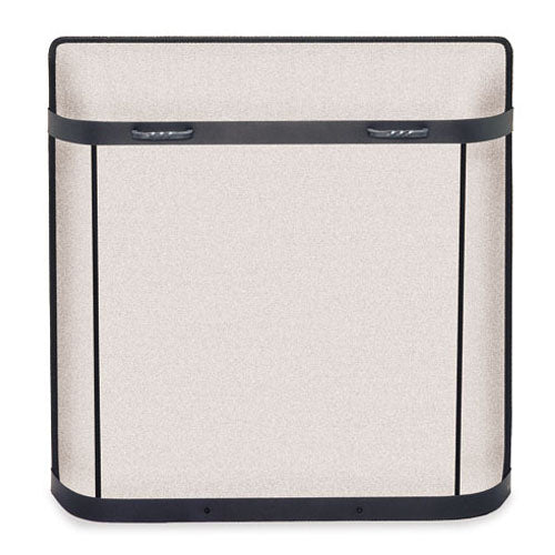 Pilgrim Traditional Rumford Fireplace Spark Guard with Vintage Iron Trim and Twisted Bar Handles - 44 Inch x 43 Inch