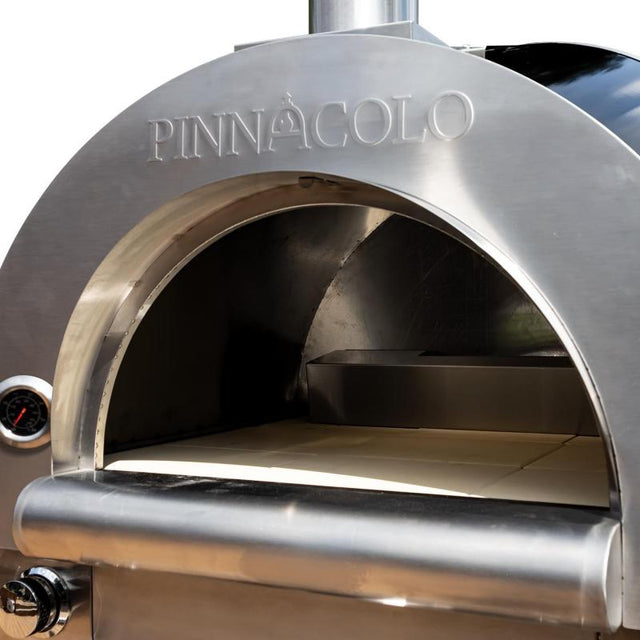 Pinnacolo Ibrido (Hybrid) Wood Gas Outdoor Pizza Oven Freestanding with Cart