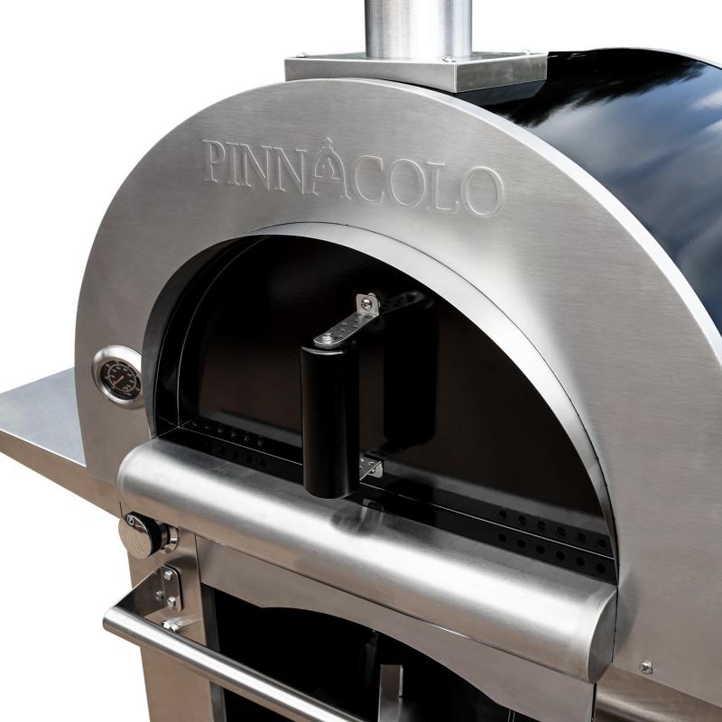 Pinnacolo Ibrido (Hybrid) Wood Gas Outdoor Pizza Oven Freestanding with Cart