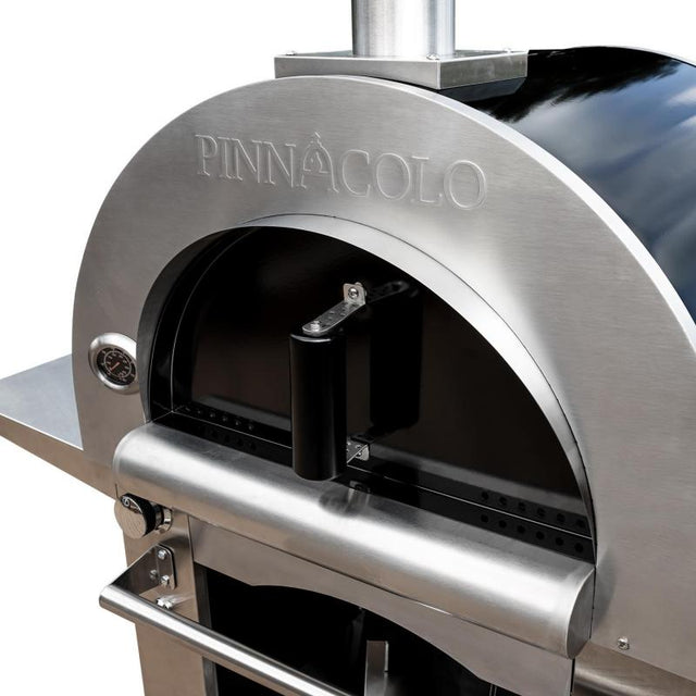 Pinnacolo Ibrido (Hybrid) Wood Gas Outdoor Pizza Oven Freestanding with Cart