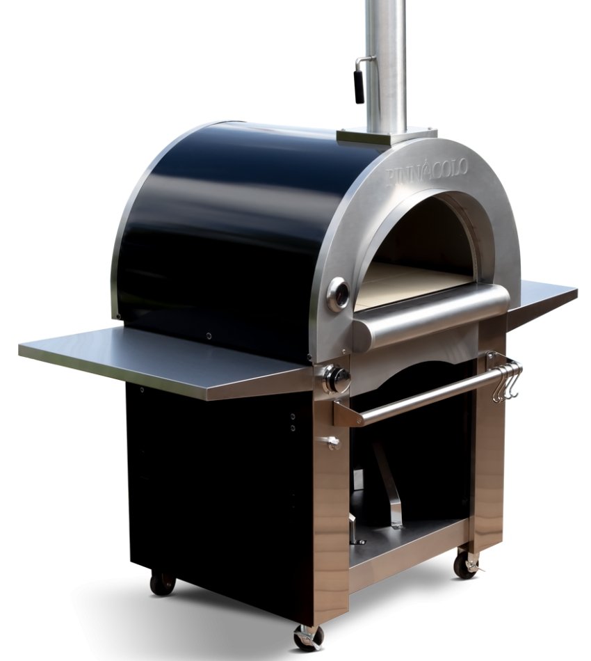 Pinnacolo Ibrido (Hybrid) Wood Gas Outdoor Pizza Oven Freestanding with Cart