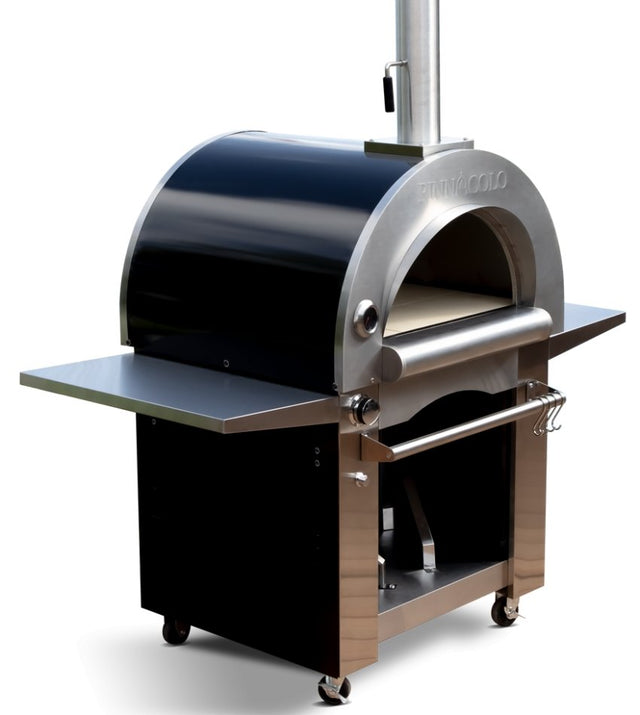 Pinnacolo Ibrido (Hybrid) Wood Gas Outdoor Pizza Oven Freestanding with Cart