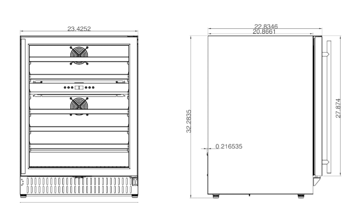 Summerset 24" Outdoor Rated Dual Zone Wine Cooler