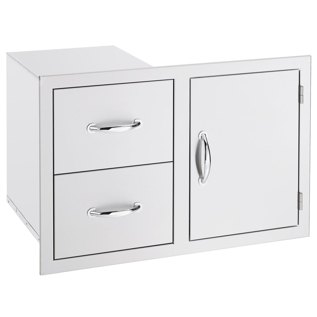 Summerset 33-Inch Stainless Steel Flush Mount Access Door & Double Drawer Combo
