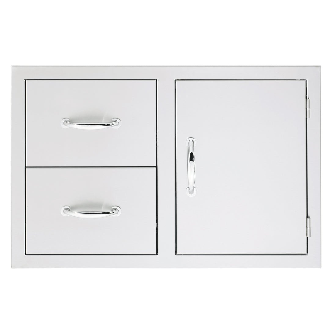 Summerset 33-Inch Stainless Steel Flush Mount Access Door & Double Drawer Combo