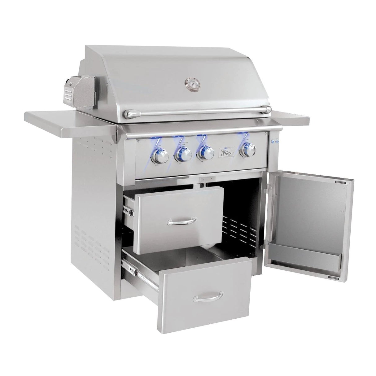 Summerset Alturi 36-Inch 3-Burner Freestanding Gas Grill & Rotisserie On Cart