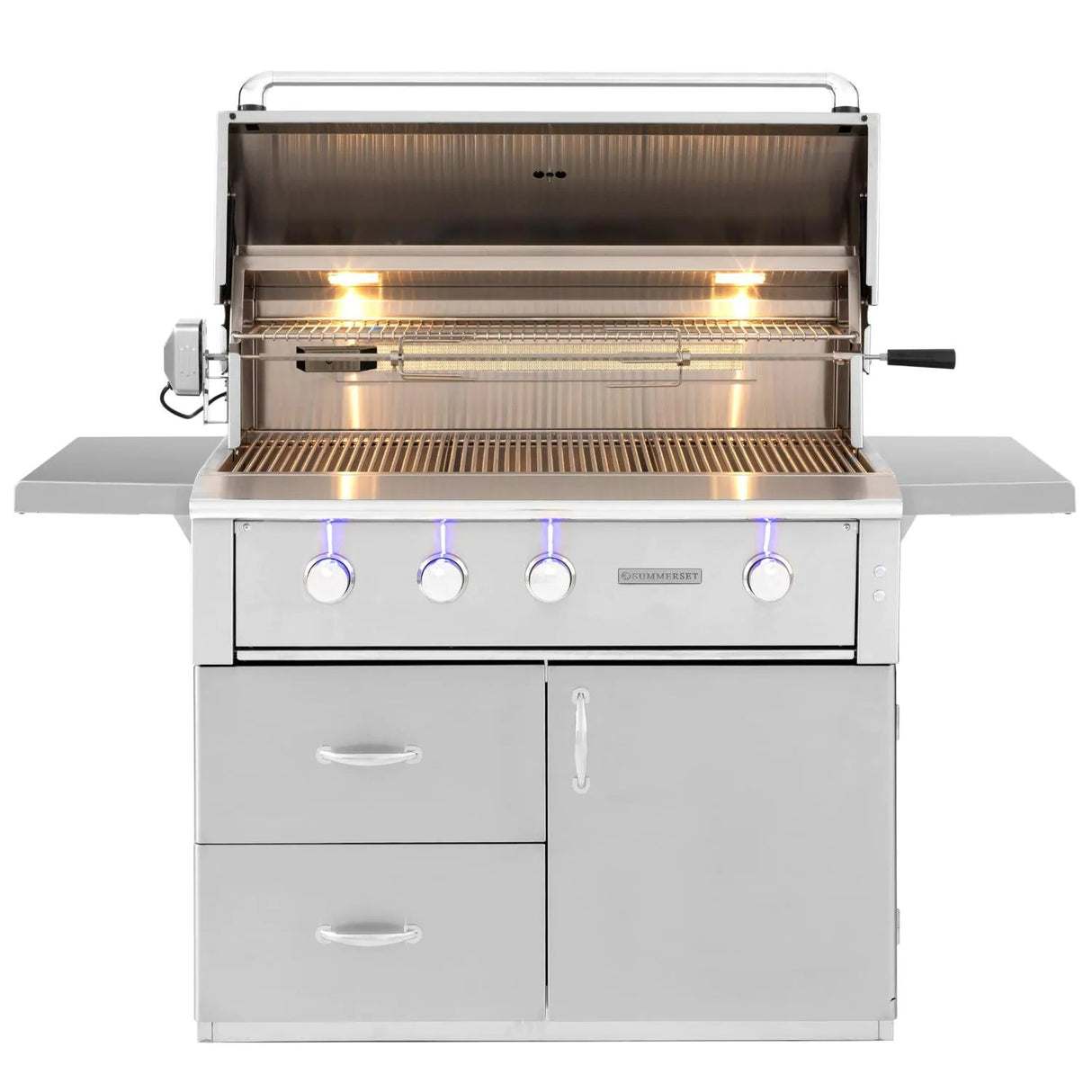 Summerset Alturi 42-Inch 3-Burner Gas Grill Freestanding With Stainless Steel Burners & Rotisserie
