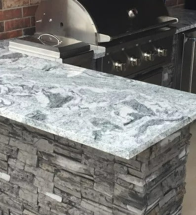 TRU Innovative 7 Foot Outdoor Bar Kitchen Island - Ready To Assemble