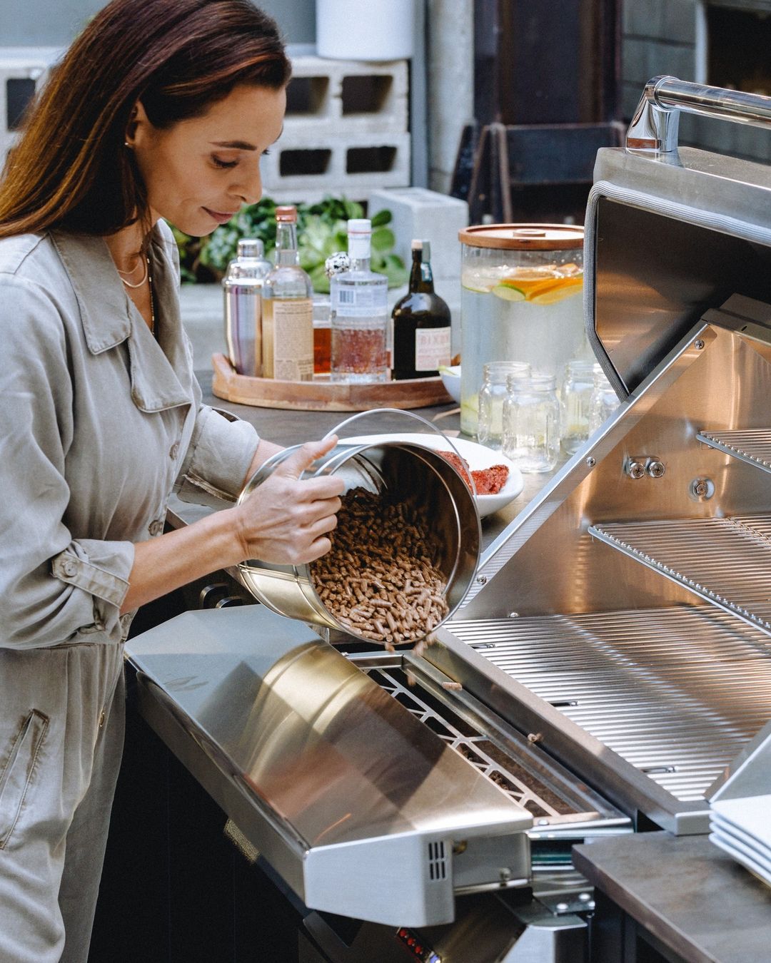 Twin Eagles Wi-Fi Controlled 36-Inch Built-In Stainless Steel Pellet Grill and Smoker with Rotisserie