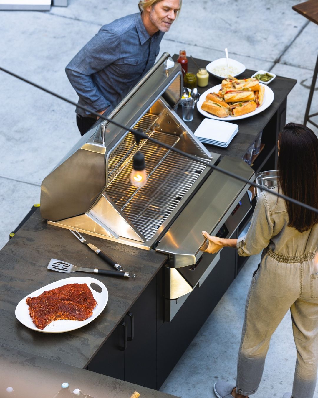 Twin Eagles Wi-Fi Controlled 36-Inch Built-In Stainless Steel Pellet Grill and Smoker with Rotisserie