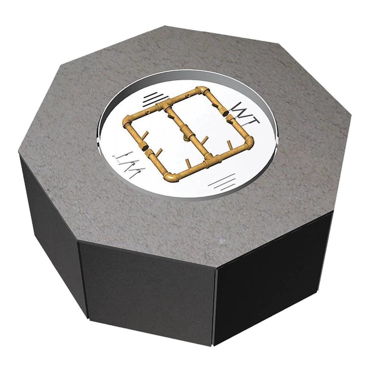 Warming Trends Crossfire Octagon Ready-to-Finish Fire Pit Kit - 42 Inch